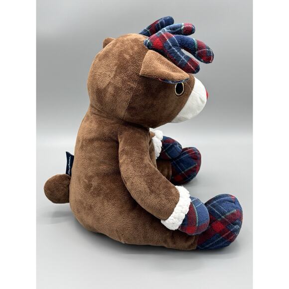 Dearfoams Reindeer Plaid Plush Stuffed Animal Christmas Toy 14” - Picture 7 of 8